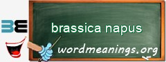 WordMeaning blackboard for brassica napus